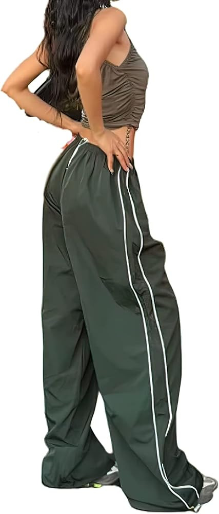 XPONNI Women's Baggy Y2K Parachute Pants | Amazon (US)