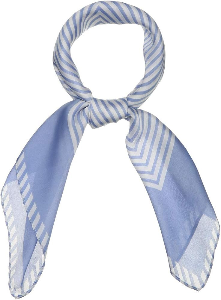 Allegra K 70cm Women Stripe Print Square Scarves Kerchief Neck Scarf Neckerchief Headband | Amazon (US)