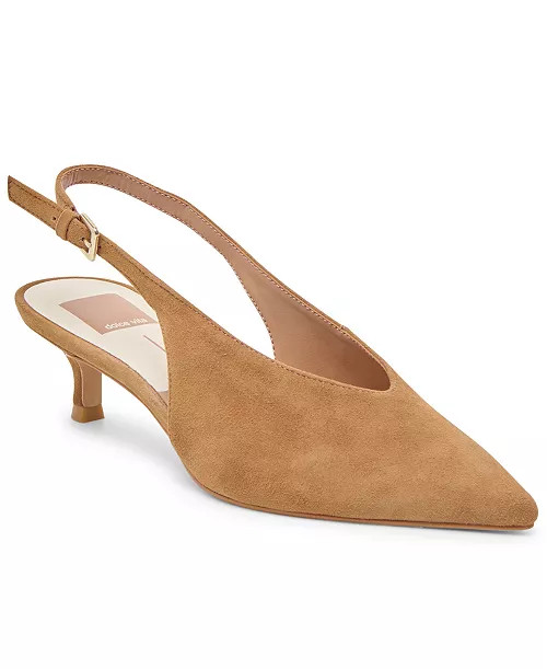 Dolce Vita Women's Alenna Kitten-Heel Slingback Pumps - Macy's | Macy's