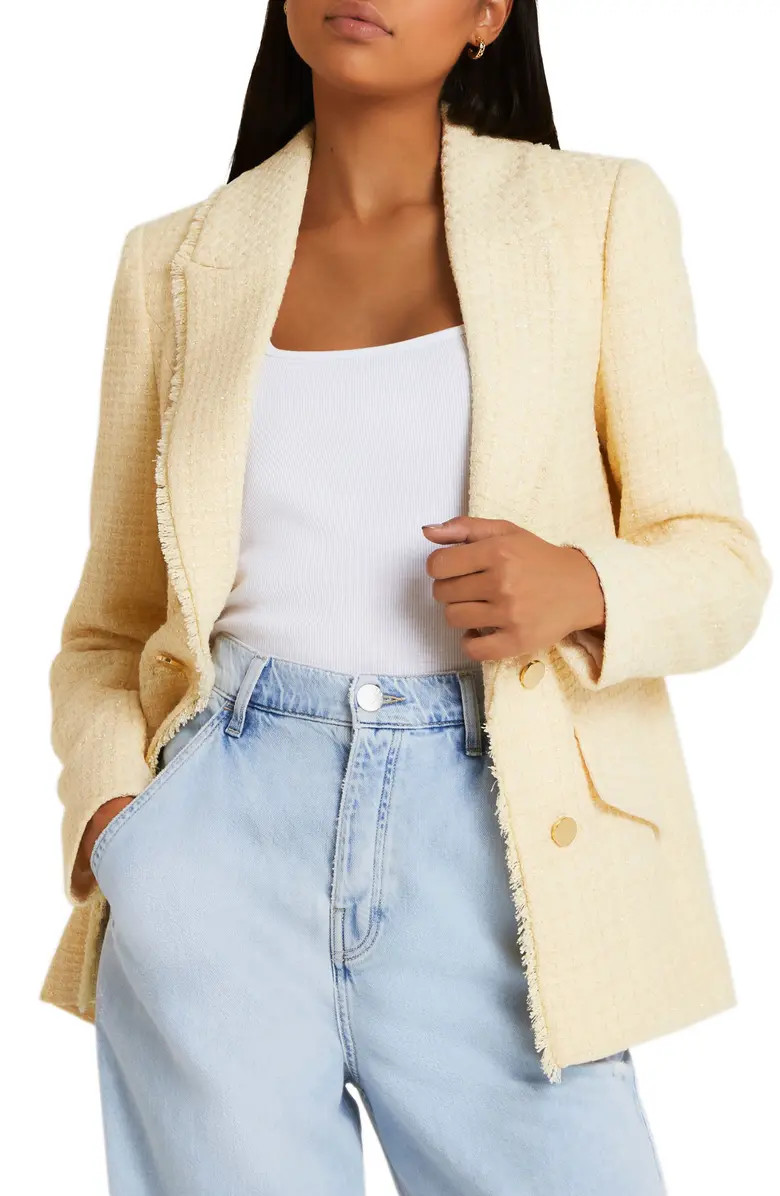 Edge to Edge Double Breasted Boucle Blazer | Nordstrom