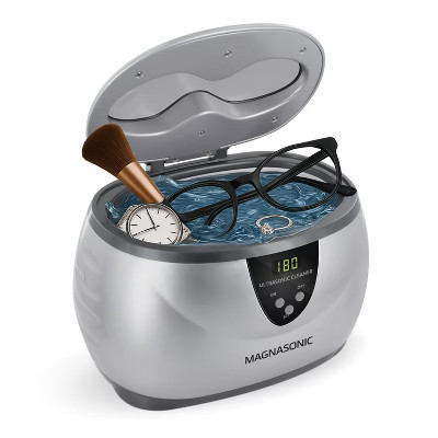 Magnasonic Professional Ultrasonic Jewelry Cleaner Machine, 20oz Tank for Rings, Necklaces, Glasses, Watches, & Dentures - Silver | Target