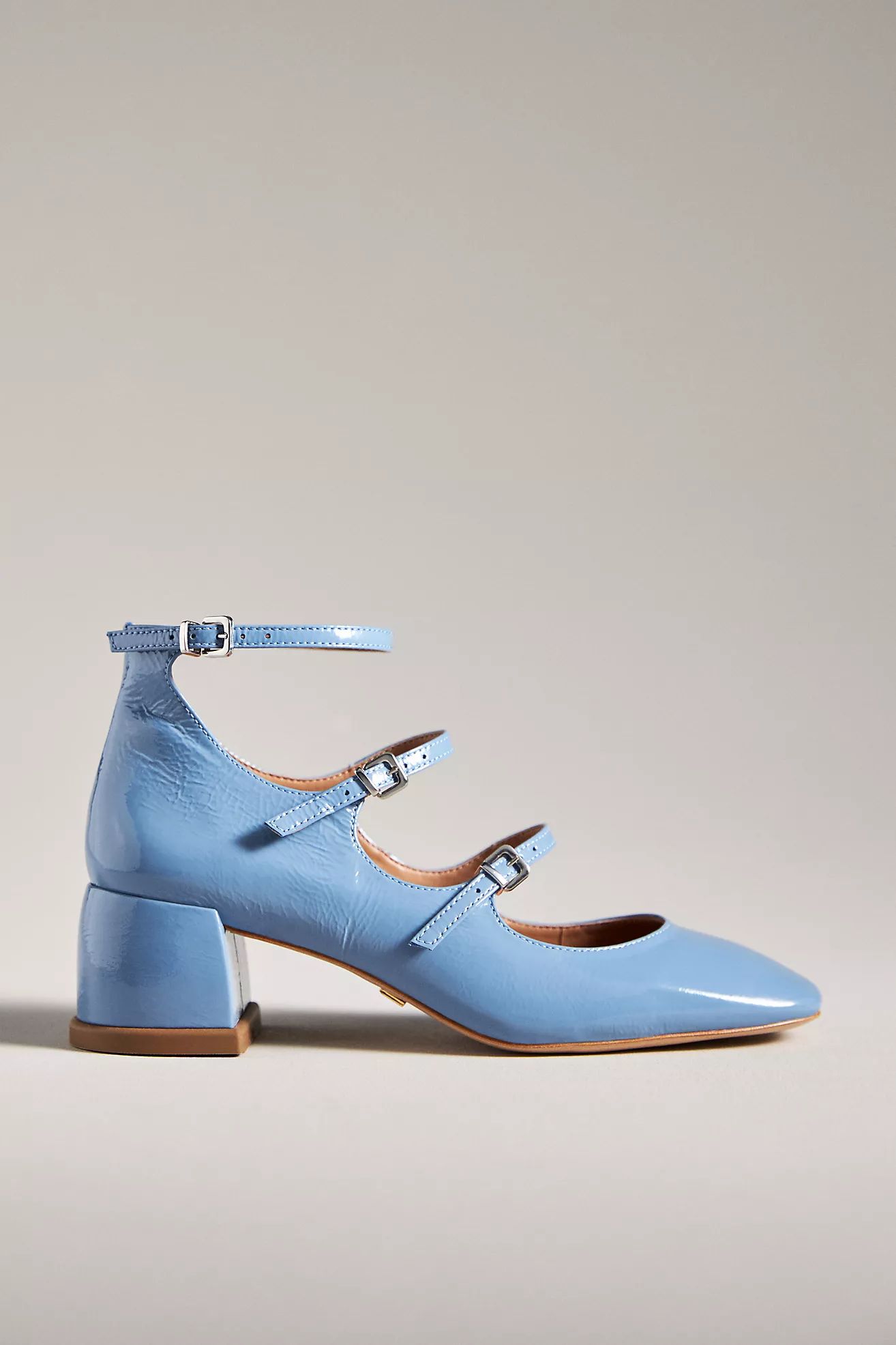 Vicenza Triple-Strap Mary Jane Heels | Anthropologie (US)