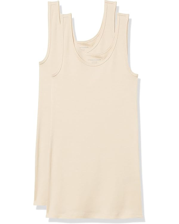 Amazon Essentials Women's Slim-Fit Tank, Pack of 2 | Amazon (US)