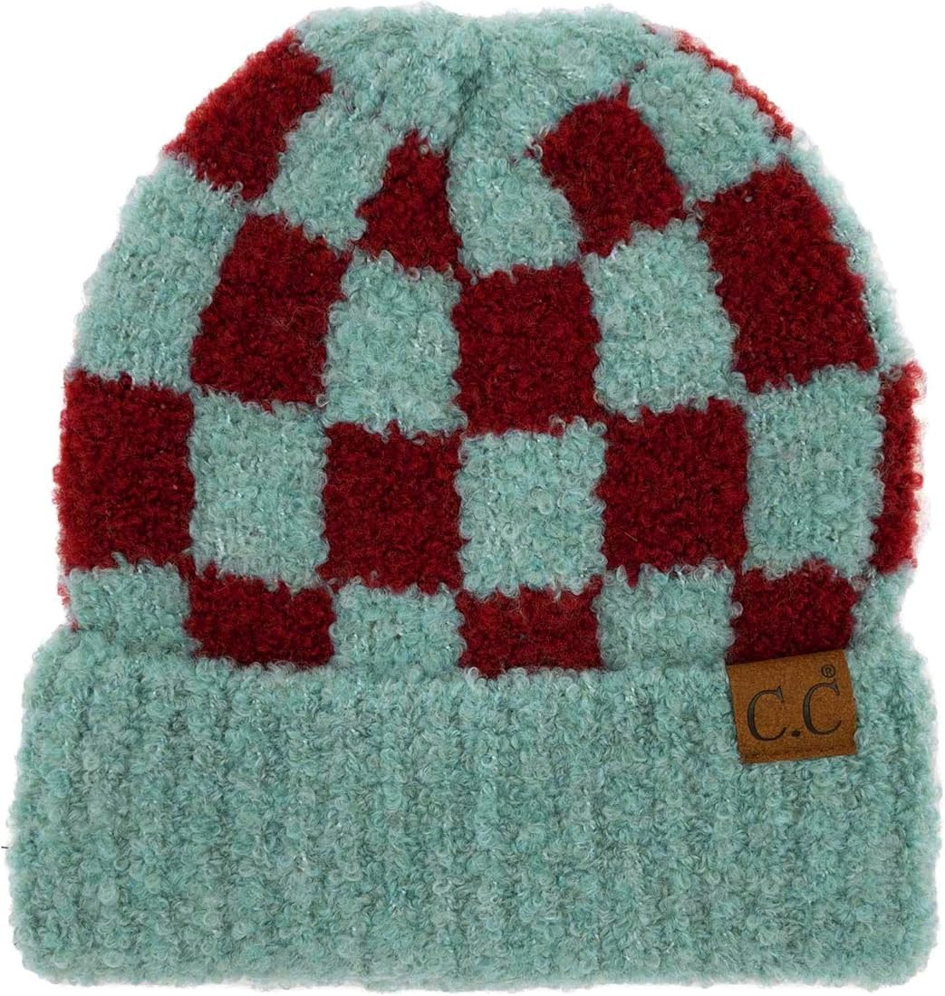 C.C Eco Friendly Recycled Winter Chunky Stretchy Knit Beanie Cap Hat (HAT-2076)(HAT-2082) | Amazon (US)