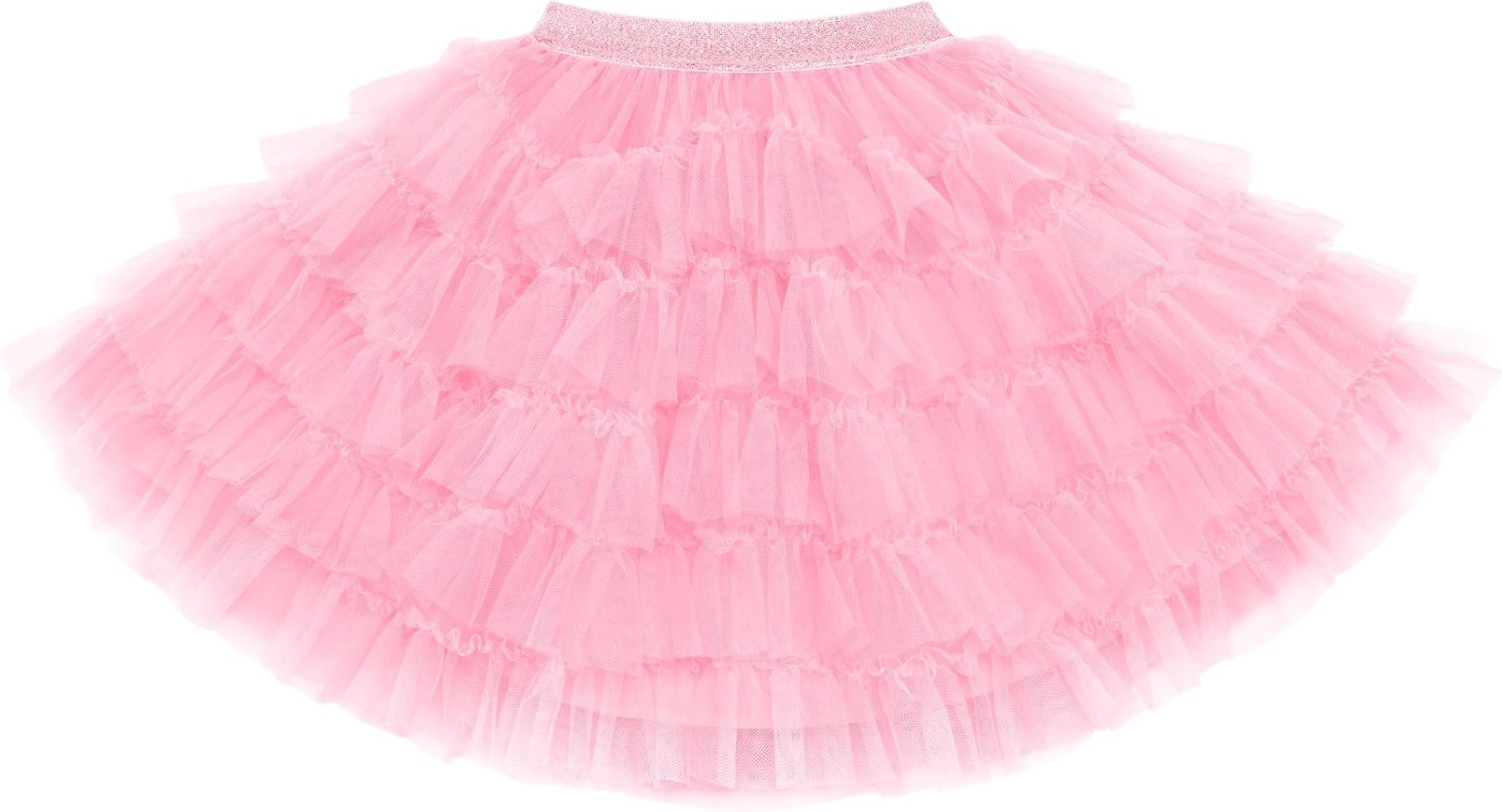 Stelle Girls Tutu Skirt 5 Layers Fluffy Tulle Dance Ballet Skirt Princess Birthday Party Costume | Amazon (US)