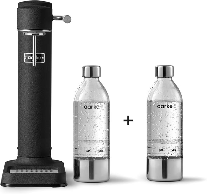 Aarke Carbonator 3, Wassersprudler aus Edelstahl mit 2 x BPA-frei Flaschen, Mattschwarz Finish | Amazon (DE)