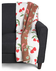 Oversized Cherry Feather Knit Throw | Marshalls