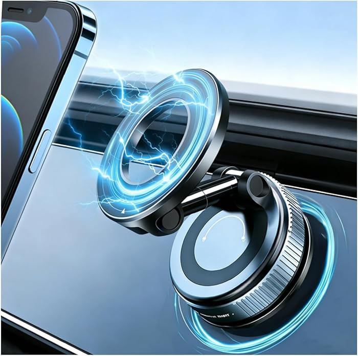 Soporte magnético para teléfono de coche al vacío para Magsafe [80 libras de succión más fue... | Amazon (US)
