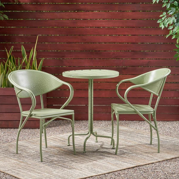 Round 2 - Person 22.25'' Long Bistro Set | Wayfair North America