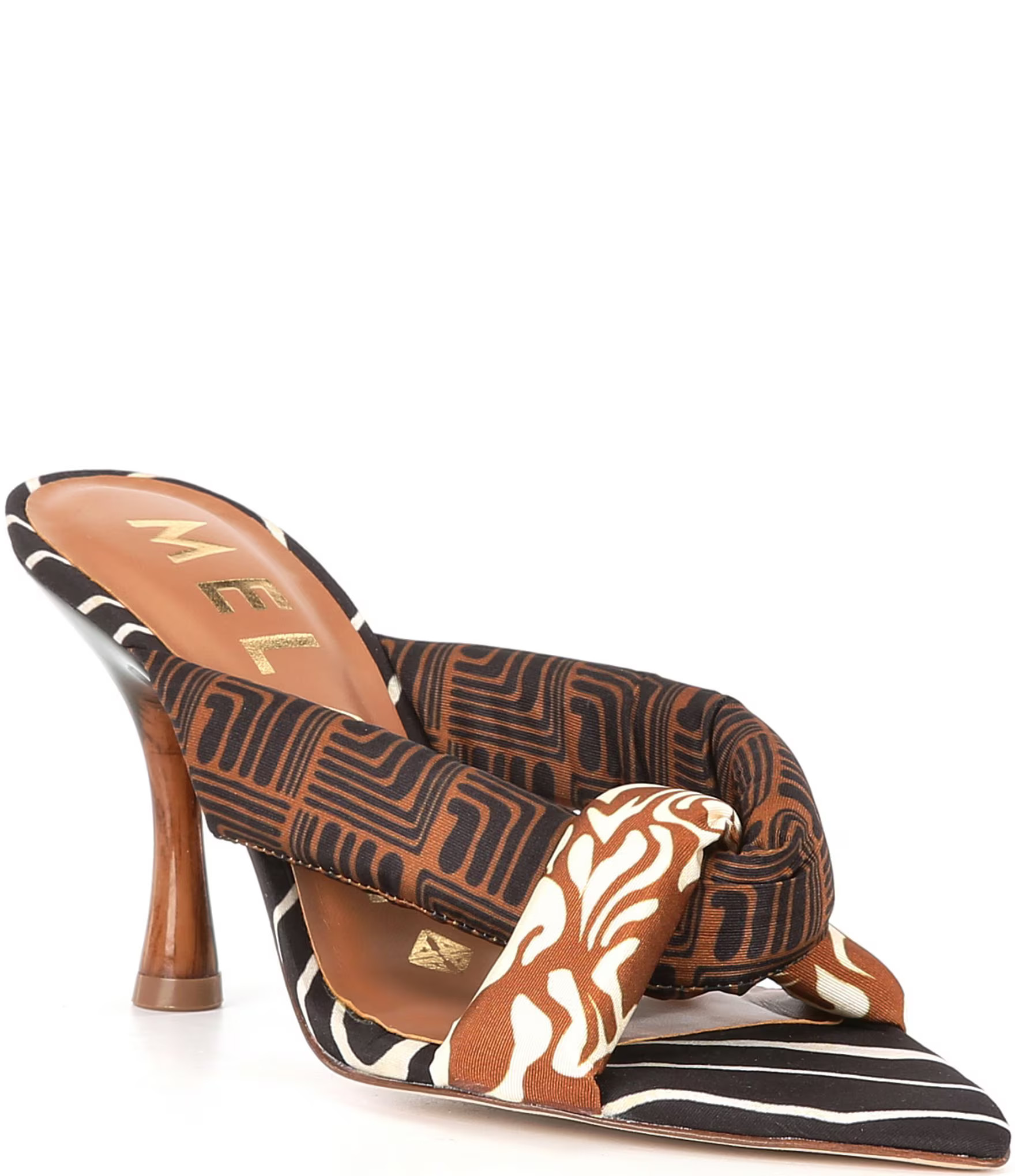 Antonio Melani Prisella Abstract Print Twisted Knot Detail Dress Slide Sandals | Dillard's | Dillard's