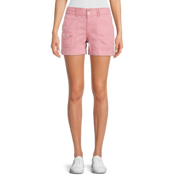 Time and Tru Women's Roll Cuff Utility Shorts | Walmart (US)