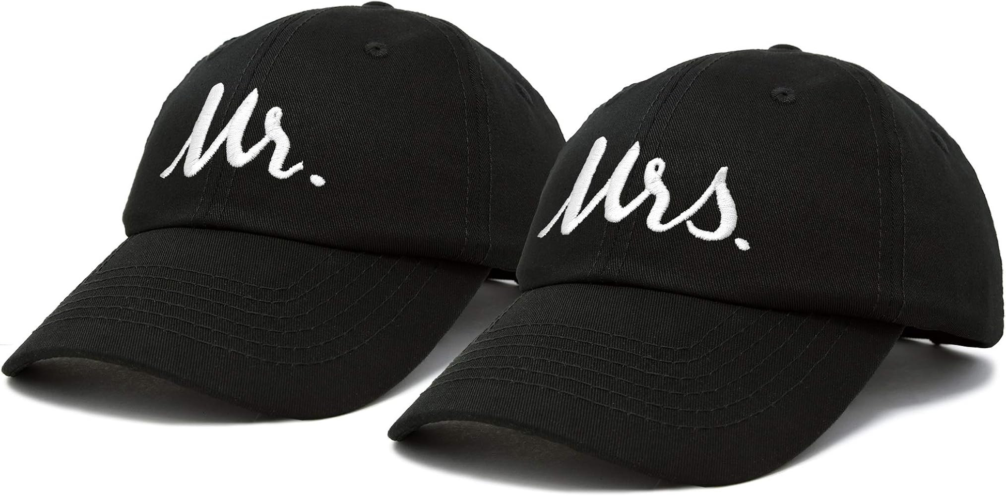 DALIX Mr. and Mrs. Baseball Cap Bride Groom Matching Hats Couples Set | Amazon (US)