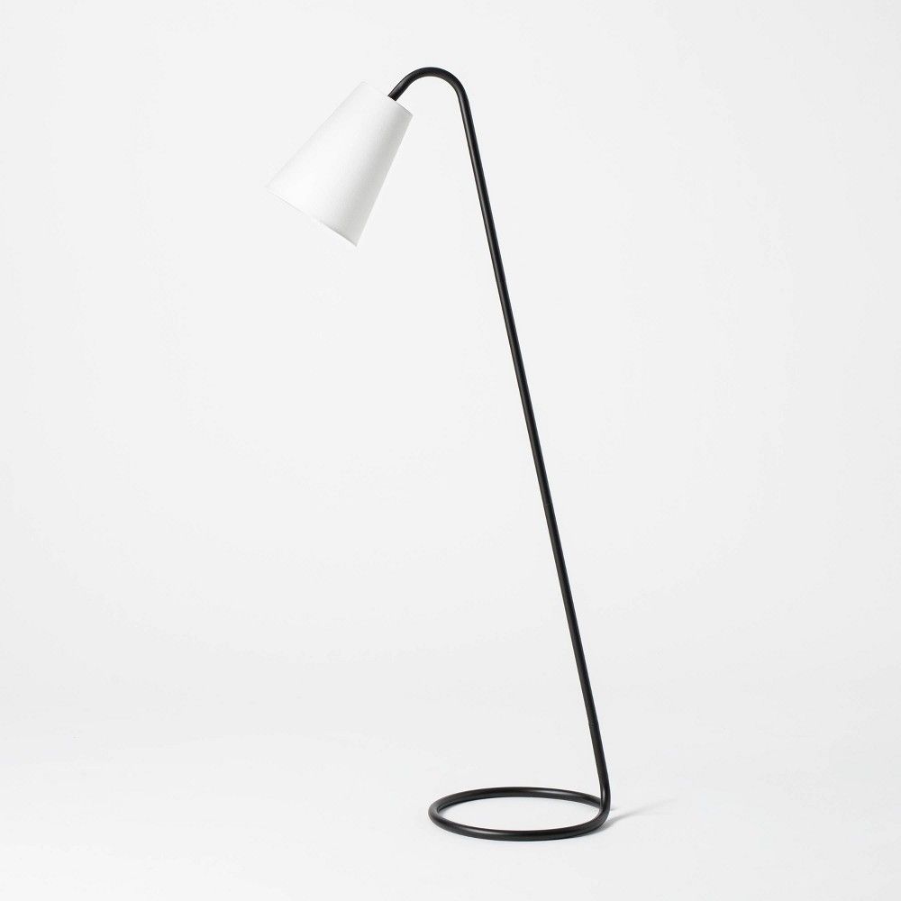 Metal Tube Leaning Floor Lamp (Includes LED Light Bulb) Black - Threshold designed with Studio McGee | Target