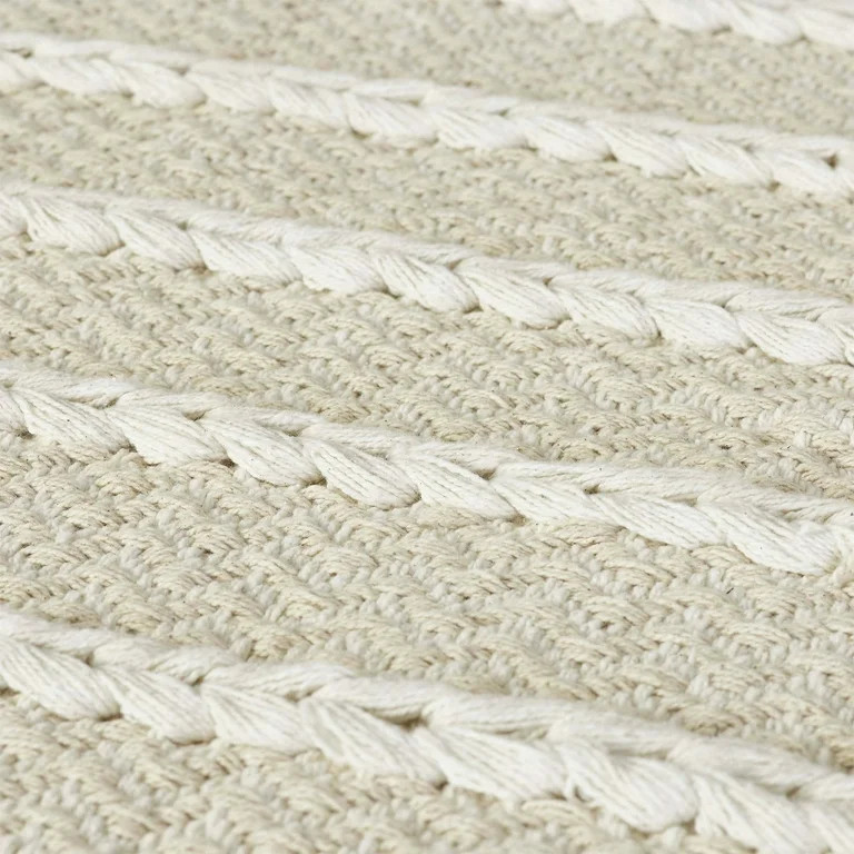 My Texas House Knotted Stripe Ivory/Beige Cotton Scatter Area Rug, 27" x 45" | Walmart (US)