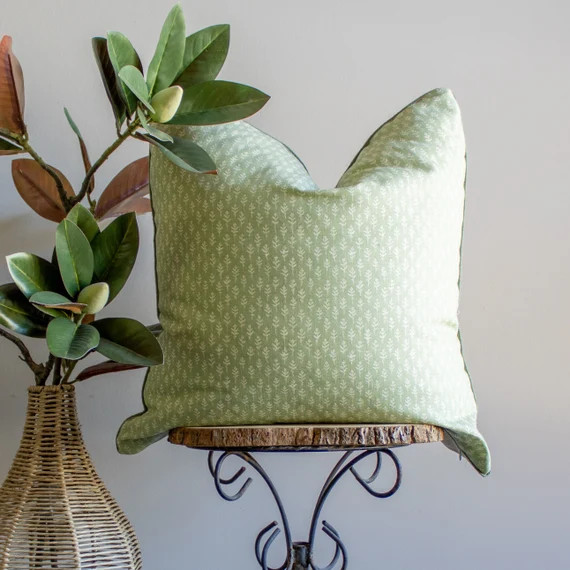 Lake August Little Leaves Field Custom Designer Botanical Throw Pillow, Ripley Pillow Cover | Etsy (US)