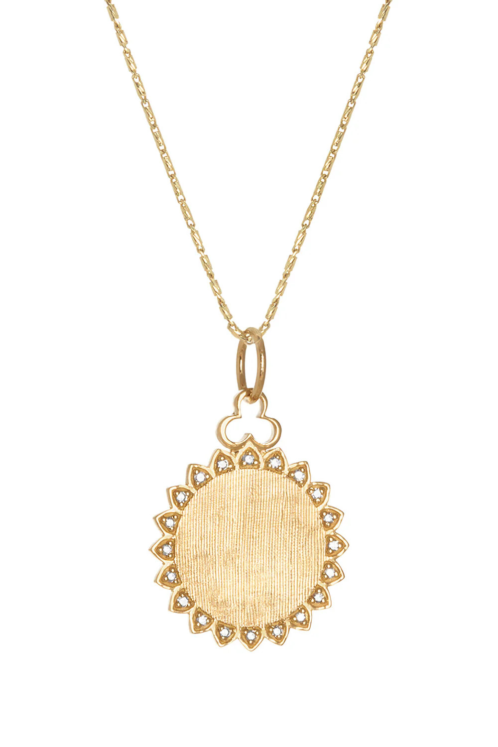 Sunshine Charm w/ Diamonds in Yellow Gold Florentine | Paulina Chain | Devon Woodhill