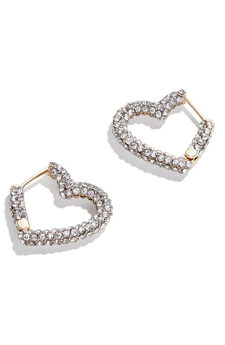 Velma Pavé Heart Huggie Earrings | Nordstrom