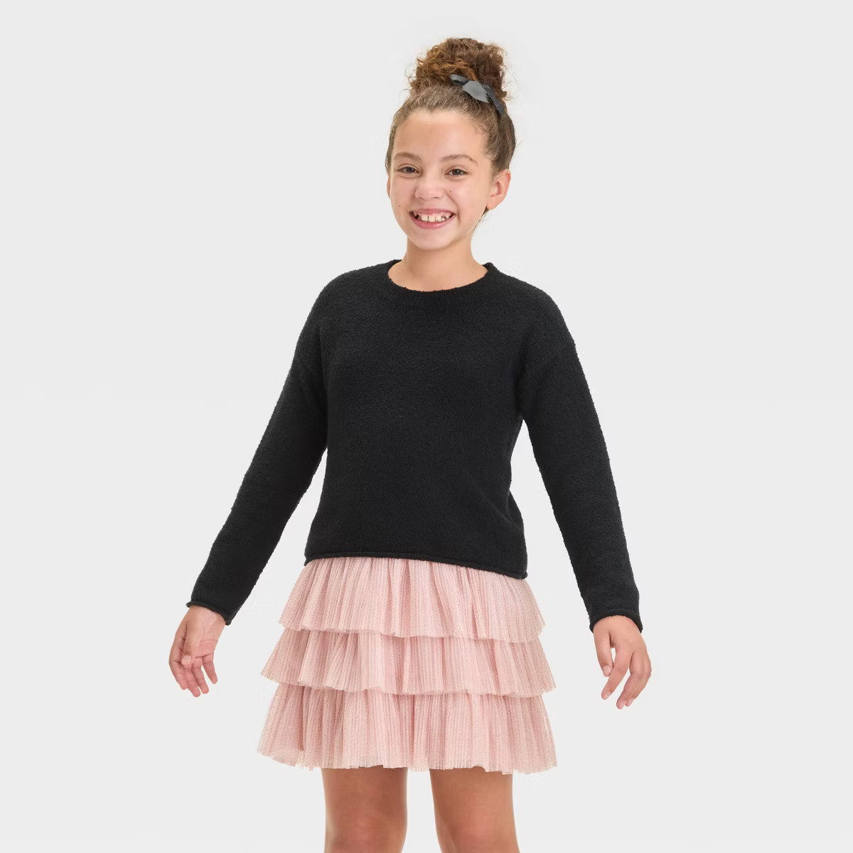 Girls' Pullover Boucle Sweater - Cat & Jack™ | Target