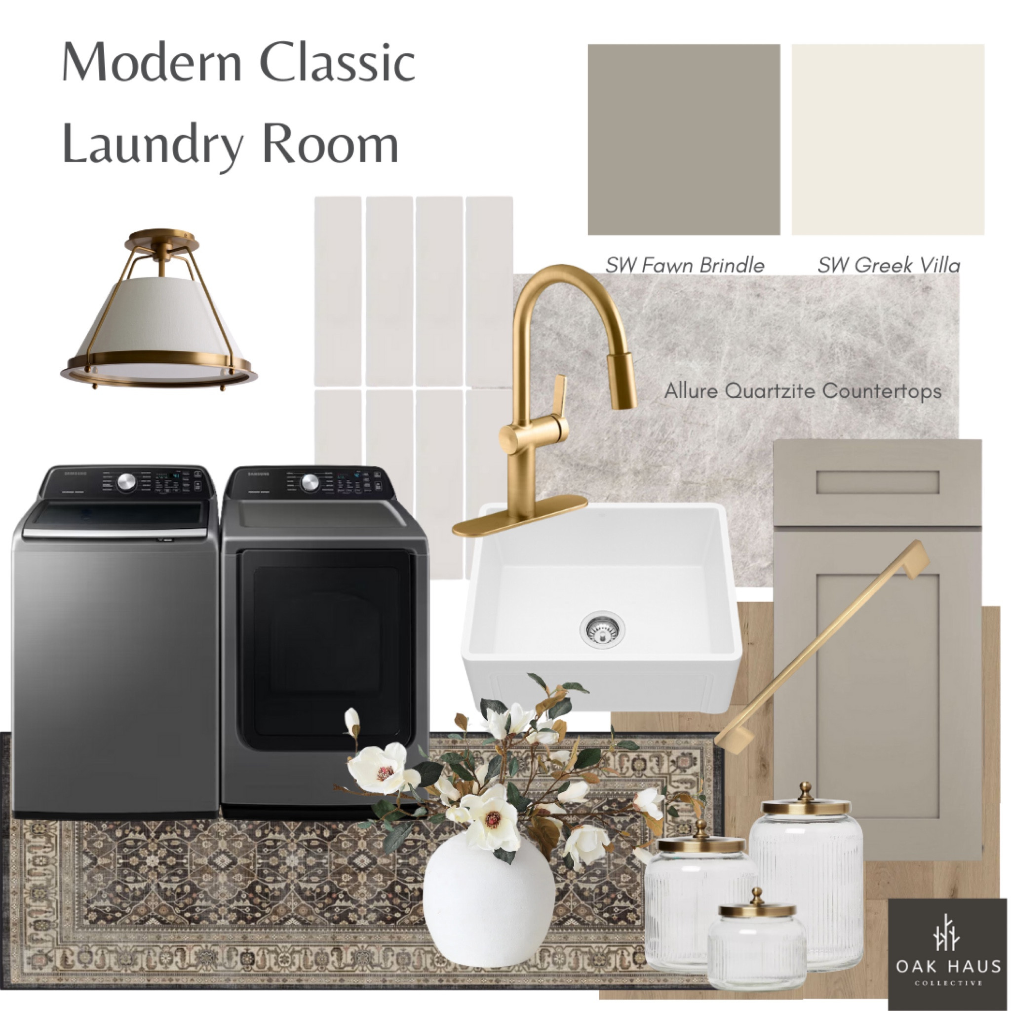 Modern Classic Laundry Room 

Laundry design, taupe cabinets, backsplash, runner, laundry room runner, washing machine, dryer, laundry backsplash, flush mount, gold cabinet pulls, gold flush mount, laundry room light, laundry room faucet, laundry sink, laundry room countertops, dark runner 

#LTKStyleTip #LTKFamily #LTKHome