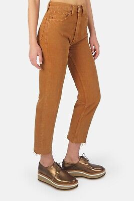 NWT $250 Re/Done  jeans Ultra High Rise Stove Pipe Washed Terracotta 26 | eBay US