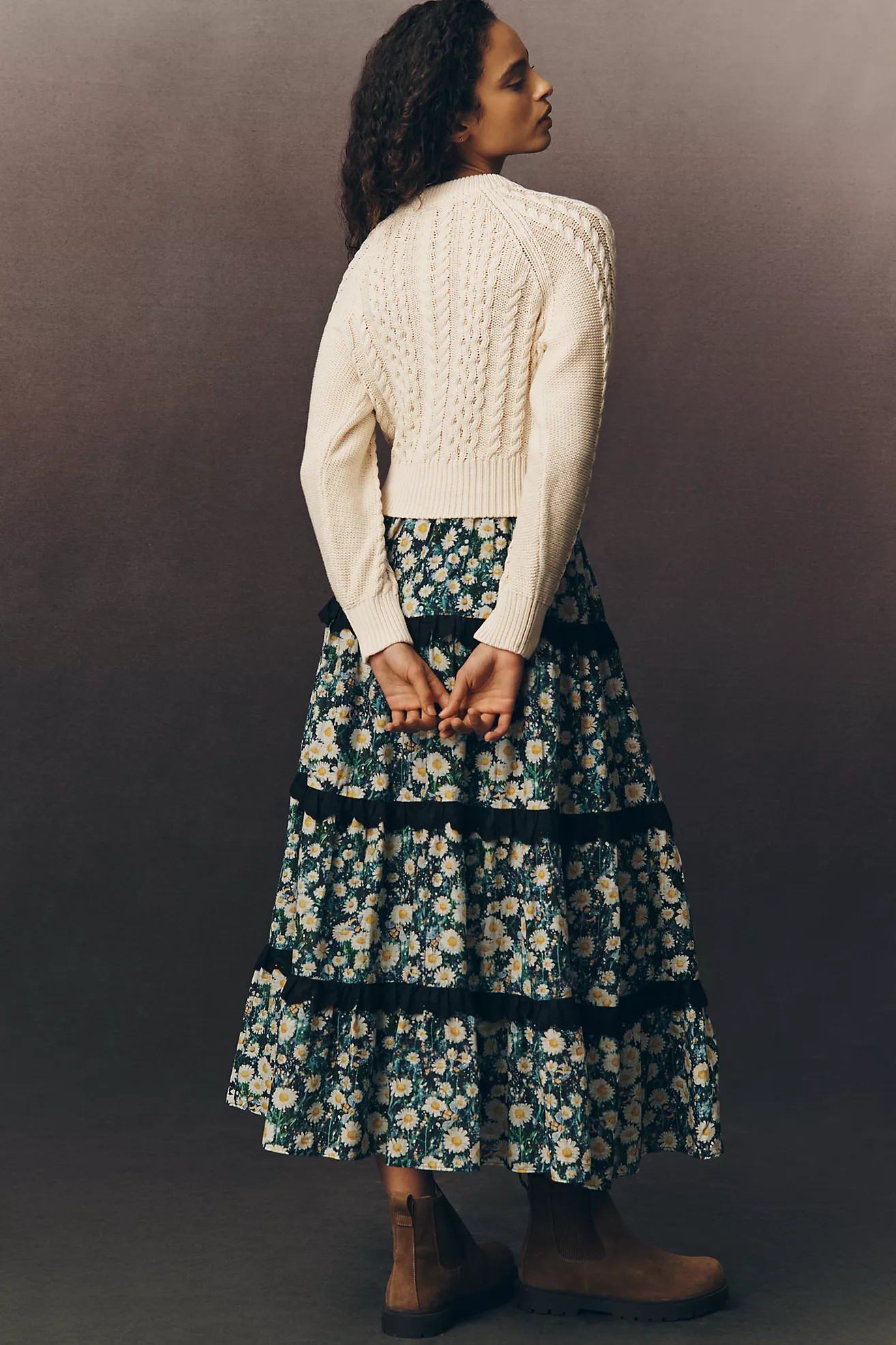 By Anthropologie Twofer Sweater Tiered Dress | Anthropologie (US)