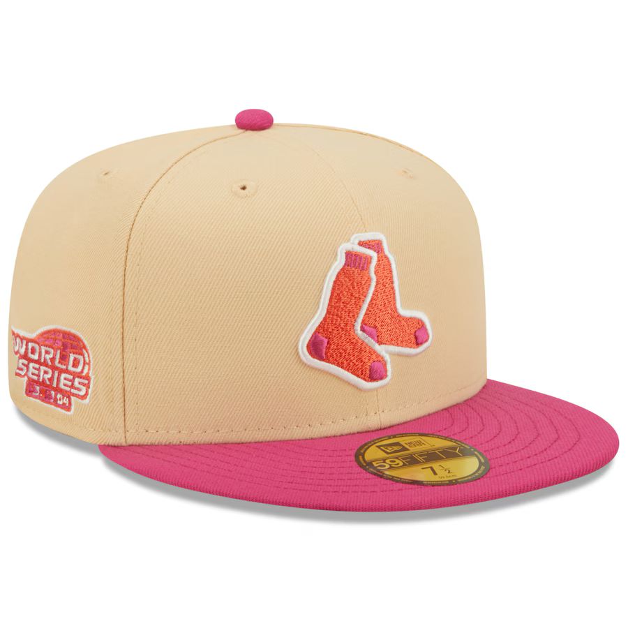 Boston Red Sox New Era 2004 World Series Mango Passion 59FIFTY Fitted Hat - Orange/Pink | Fanatics