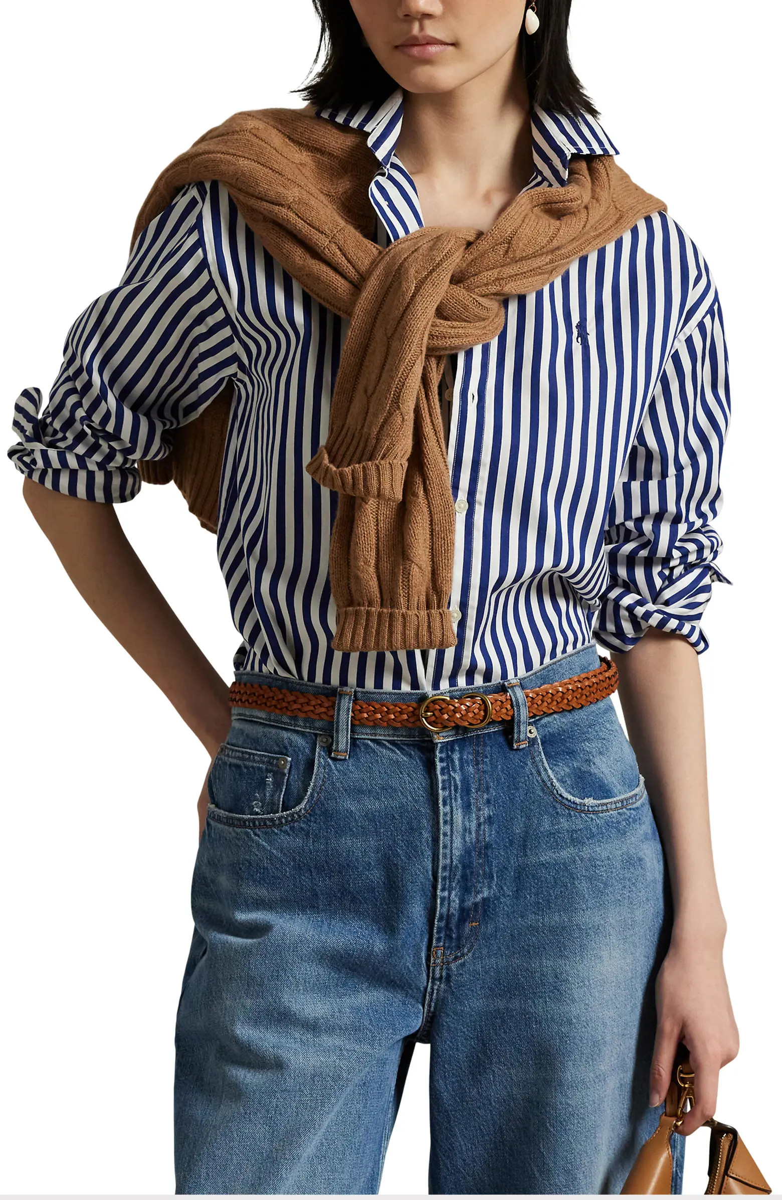Stripe Relaxed Fit Cotton Button-Up Shirt | Nordstrom