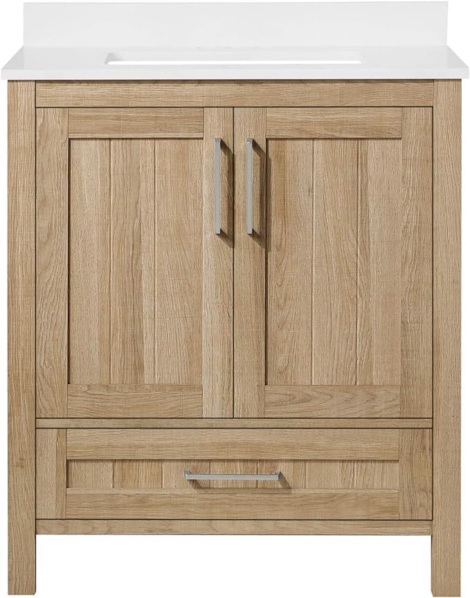 Ove Decors Kansas Bathroom Vanity, 30 in, White Oak | Amazon (US)