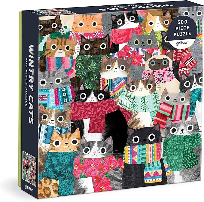 Wintry Cats 500 Piece Puzzle from Galison - 20" x 20" Winter Themed Puzzle That is Puurrfect for ... | Amazon (US)