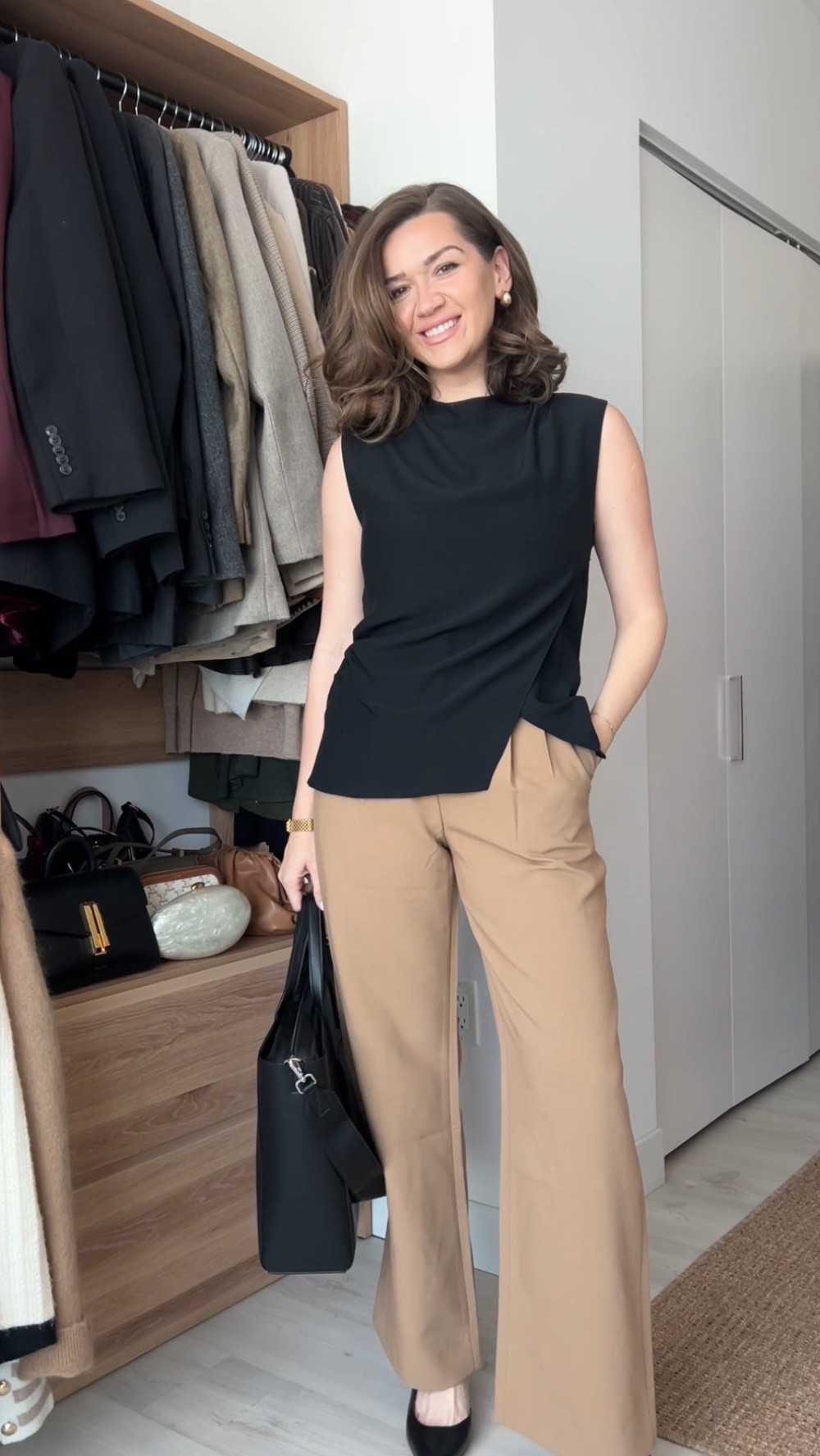 I LOVE THIS SHIRT to much I cannot tell youuuuuuu. The way it drapes over just makes it such an elevated piece to have. Easy to style but a step up from just a basic black top ✨

#LTKItBag #LTKWorkwear #LTKStyleTip