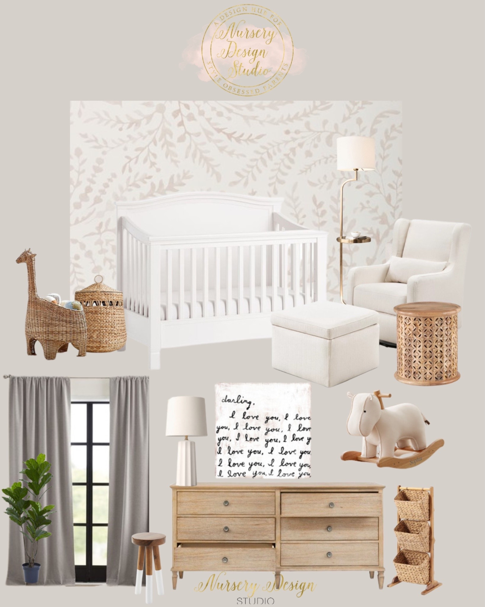 Gorgeous neutral nursery, neutral nursery decor, baby crib, gray curtains, nursery storage #nursery #babyroom

#LTKhome #LTKsalealert #LTKbaby