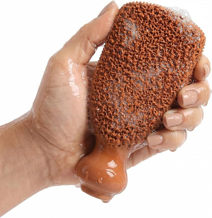 Pumice Stone for Feet Lasts 5+ Years Foot Exfoliator Scrubber Callus Remover Made of Natural Terr... | Amazon (US)
