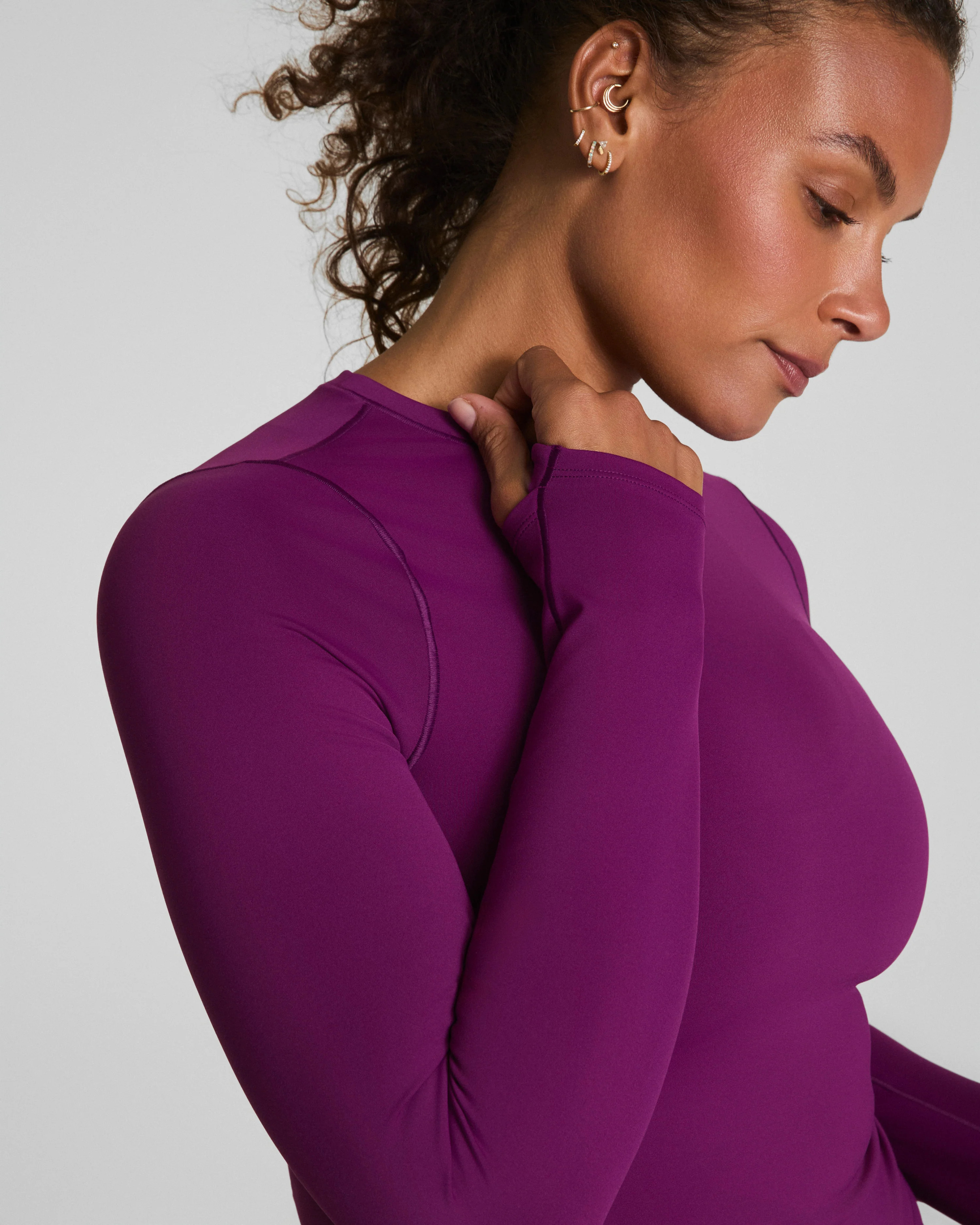 Get Moving Long Sleeve Top SecretSweat | SPANX | Spanx Canada