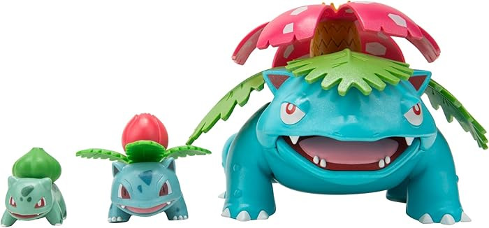 Pokémon Select Evolution 3 Pack Battle Figures
        12-Inch Venusaur, 3-Inch Ivysaur, 2-Inch ... | Amazon (US)