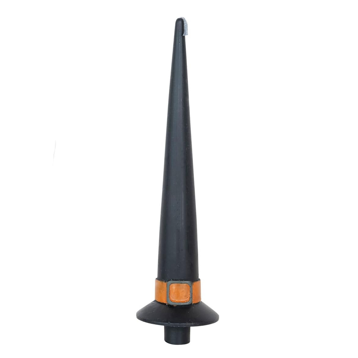 Creative Co-Op Unscented Witch Hat Shaped Taper Candle, Black and Orange | Amazon (US)