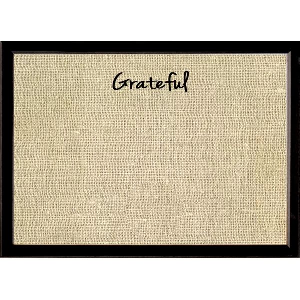 Burlap Grateful Wall Mounted Bulletin Board | Wayfair North America