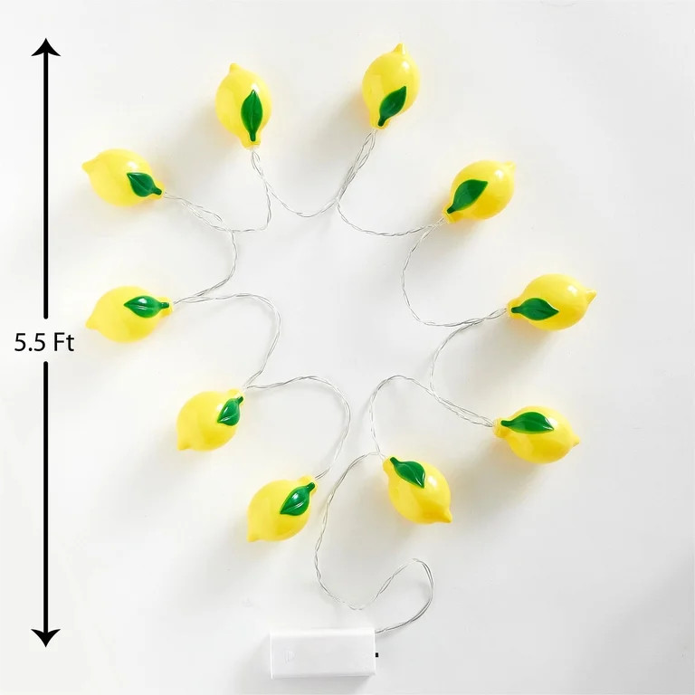 Urban Shop Indoor 5.5' Battery Operated Lemon Figural LED String Lights | Walmart (US)