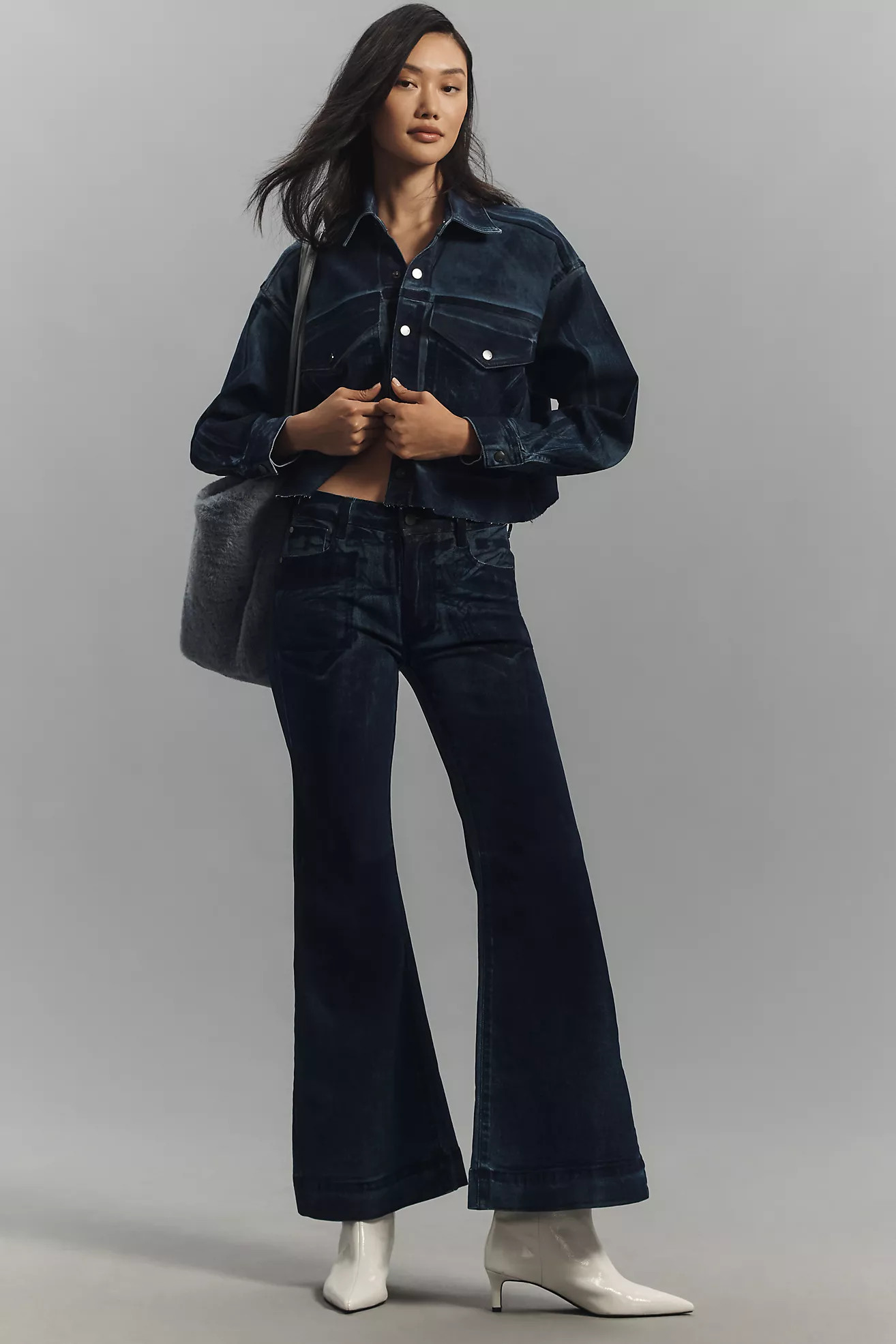 Pilcro Retro Flare Mid-Rise Jeans | Anthropologie (US)