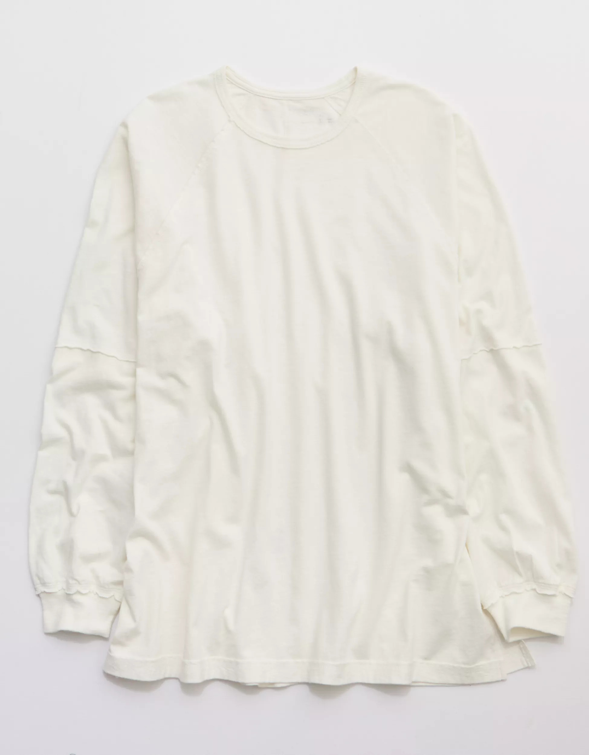 Aerie Cozy Long Sleeve Oversized Boyfriend T-Shirt | Aerie