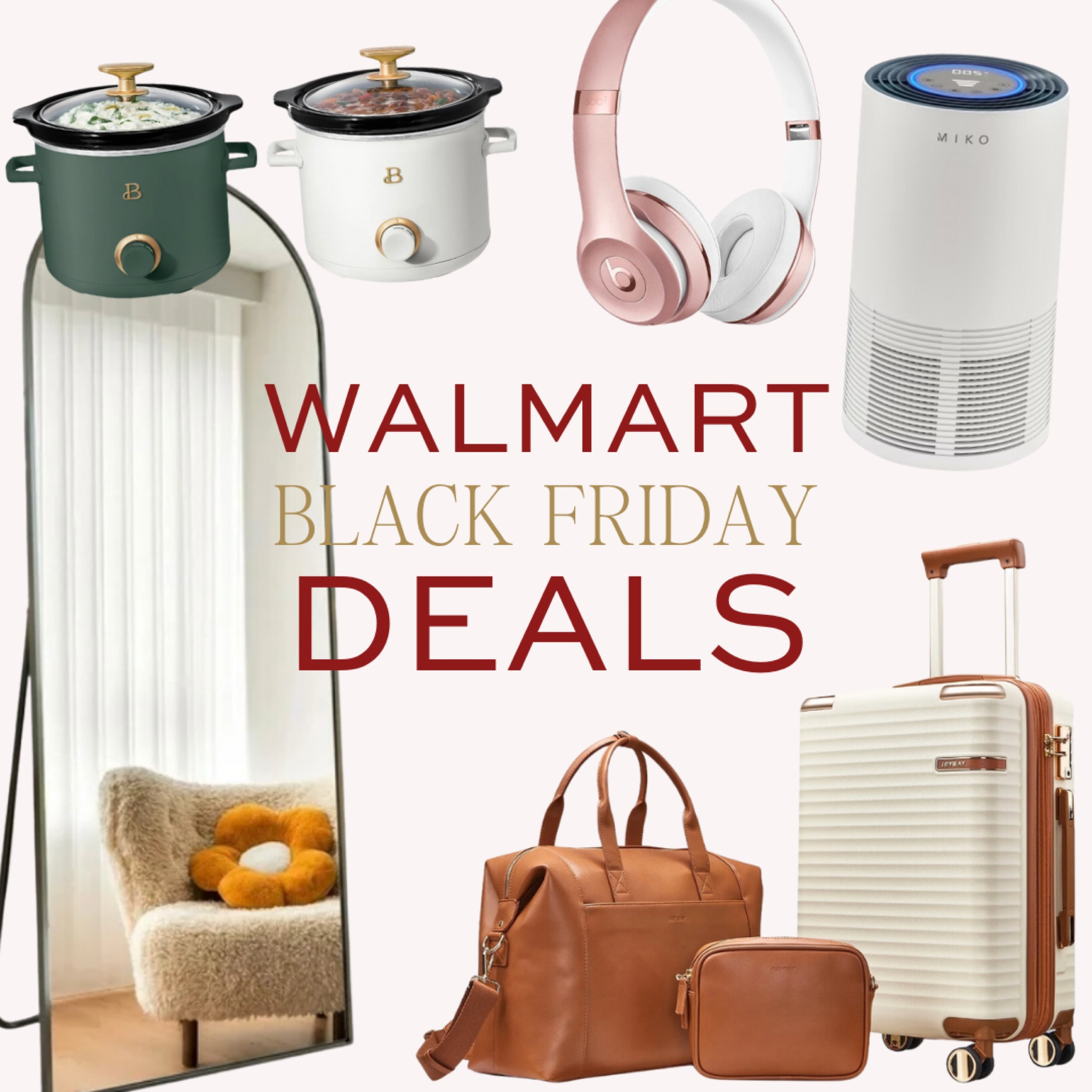 Hurry and snag these Walmart Black Friday deals before they sell out!! From cute Beats by Dre headphones to chic luggage sets and even deals on full length mirrors & furniture—you’ll find something for every member of your family and every area of your home during Walmart’s Cyber Week sales! Follow me for more seasonal deals and 2024 Black Friday steals! 

#LTKCyberWeek #LTKGiftGuide #LTKHoliday