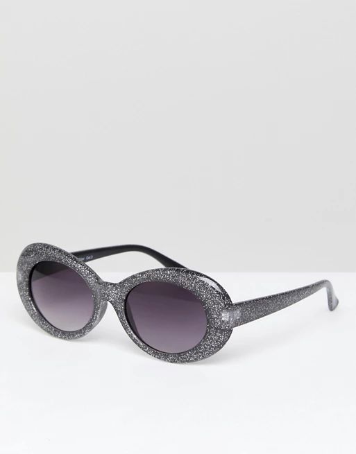 AJ Morgan Cat Eye Sunglasses In Black Glitter | ASOS UK
