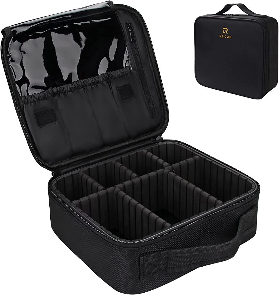 Amazon.com : Relavel Travel Makeup Train Case Makeup Cosmetic Case Organizer Portable Artist Stor... | Amazon (US)