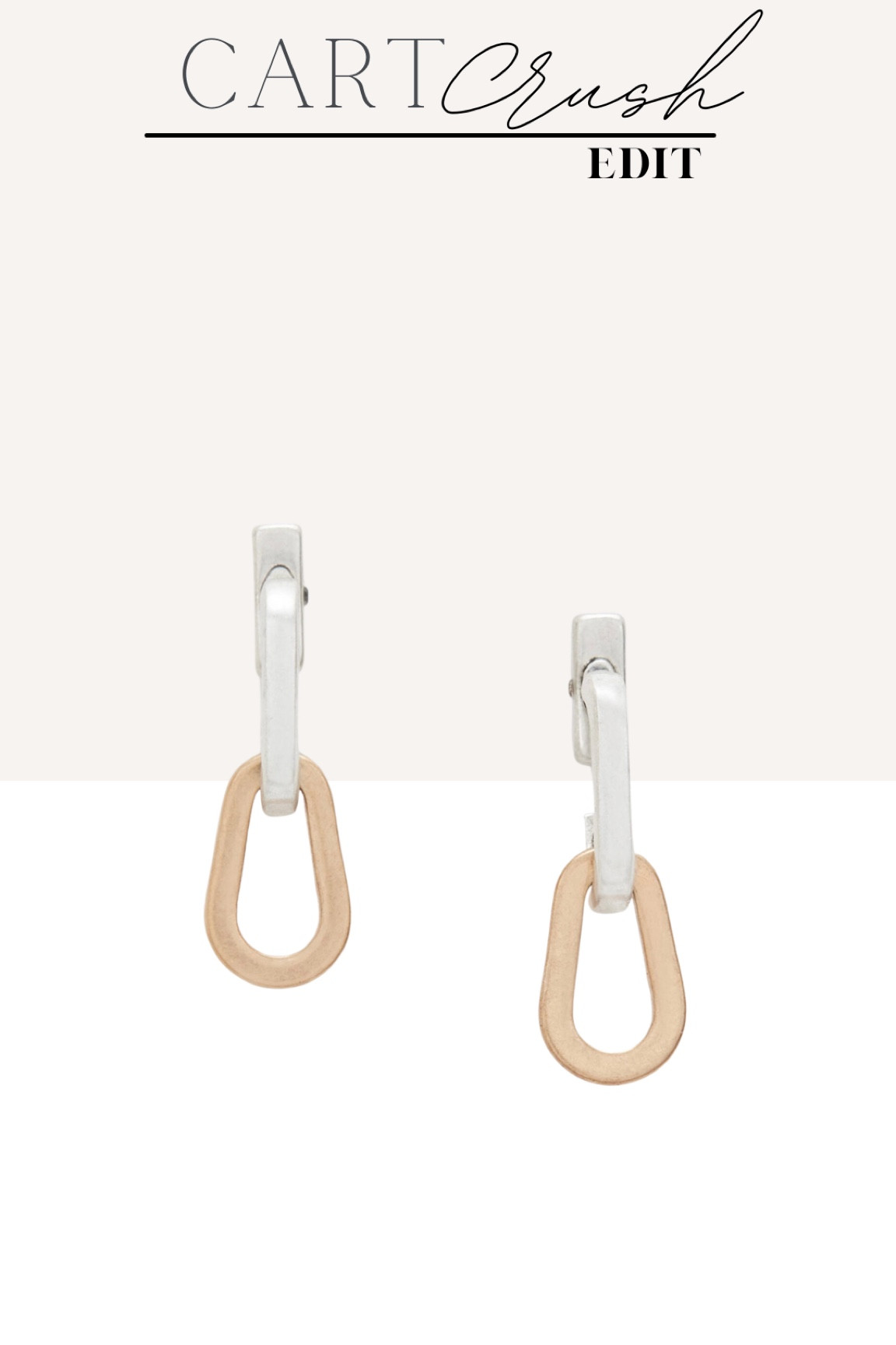 Silver and gold mixed metals pendant earrings, summer jewelry, All Saints jewelry, dainty earrings, summer accessories, cart crush edit 

#LTKunder50 #LTKFind #LTKU