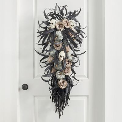 Gothic Skull Door Swag | Grandin Road | Grandin Road