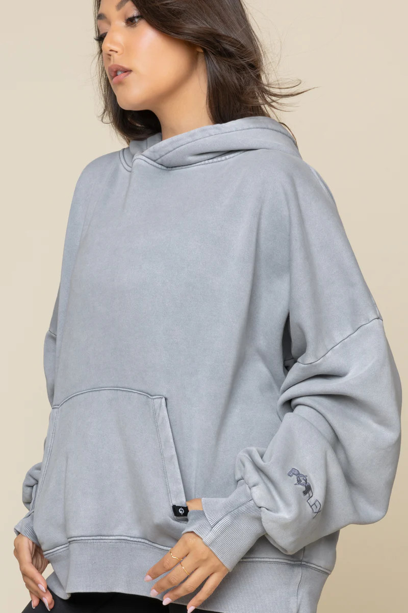 Boxy Boyfriend Hoodie - Vintage Blue Mist | POPFLEX