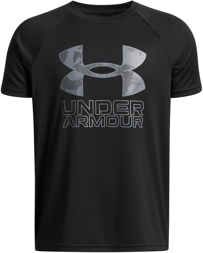 Under Armour Boys Tech Hybrid Print Short Sleeve T Shirt | Amazon (US)