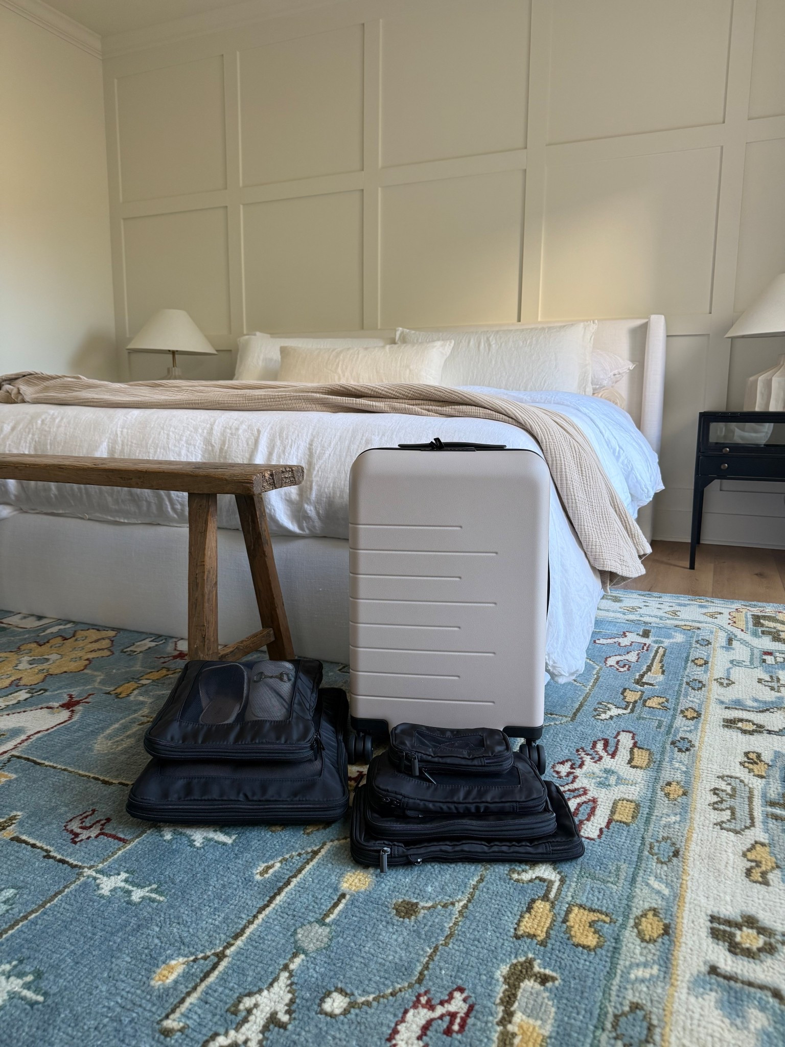 This Quince carry-on suitcase will be your new BFF when traveling! The hard OuterShell protects your luggage while the inside has tons of space and storage area! It’s the perfect carry-on! Don’t forget to add the packing cubes for more organization while packing! 

#quincepartner
@onequince 