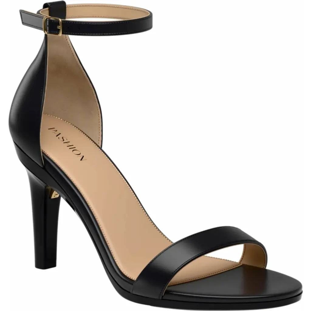 Pashion Footwear The Pashionista 4"" Stiletto Heel in Coal Leather at Nordstrom, Size 9.5 | Nordstrom