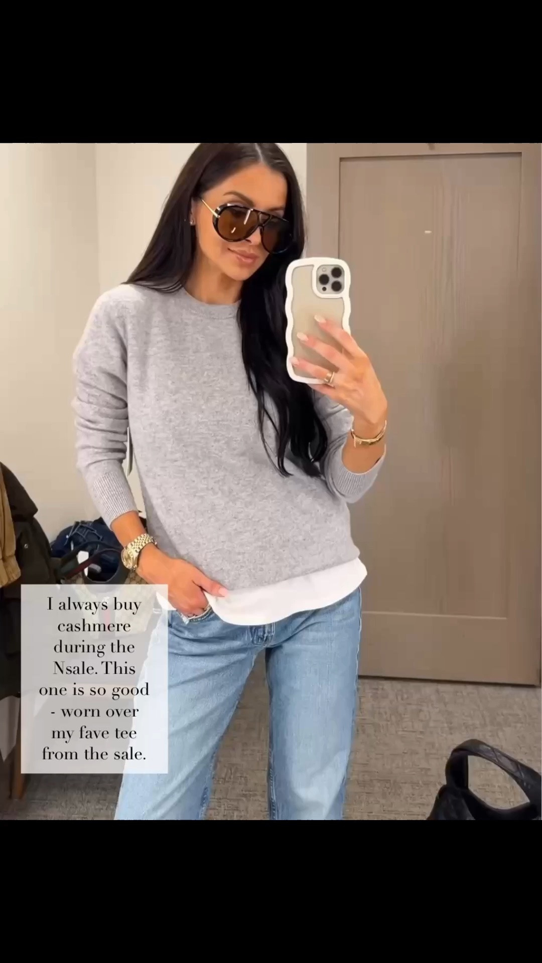 My favorite #NSALSpieces in stock at nordstrom
Nordstrom cashmere sweater 
Nordstrom white tee wearing an xs 
 
@nordstrom #nsale

#LTKOver40 #LTKSaleAlert #LTKmomlife