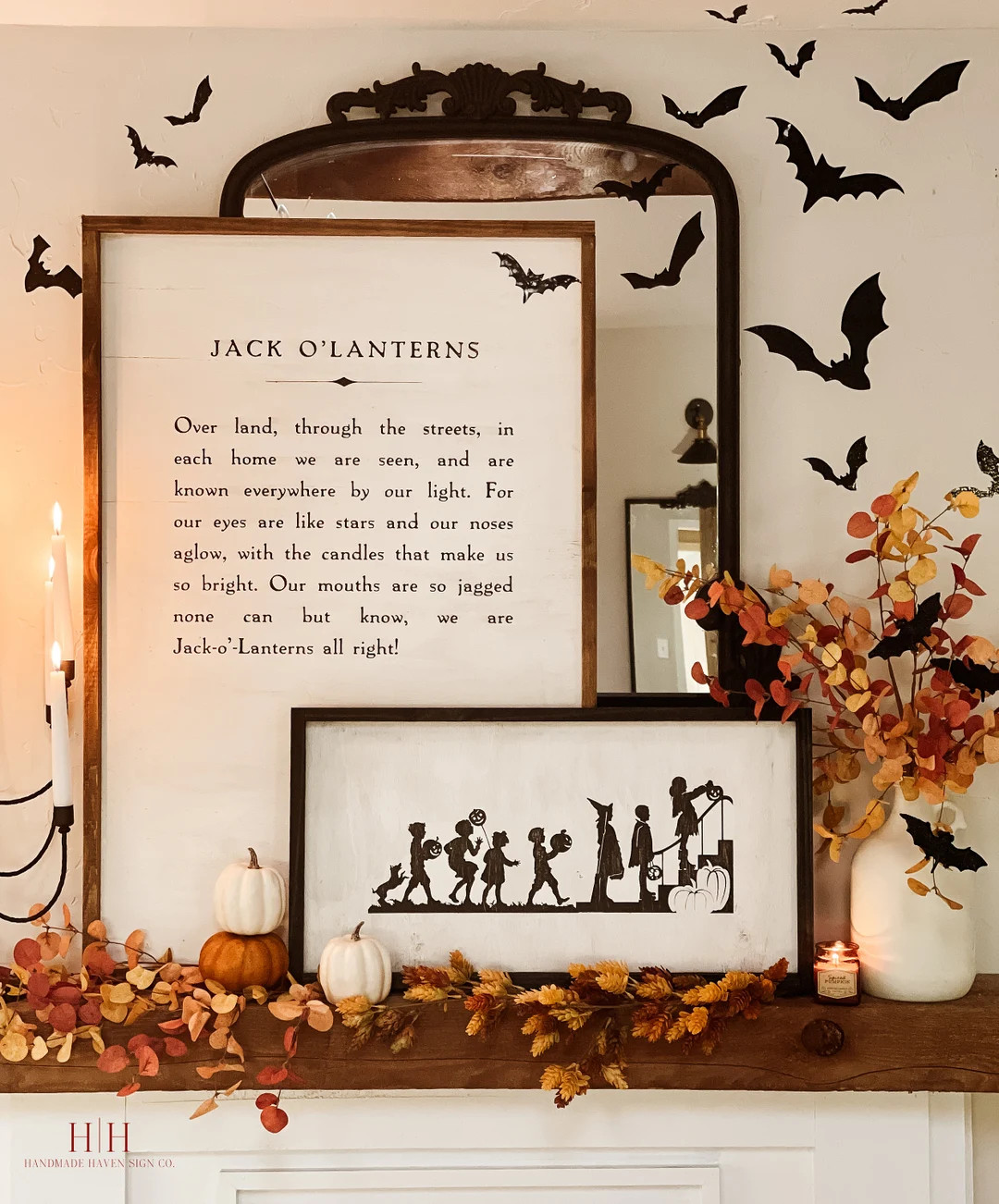 Vintage Trick or Treaters | Framed Canvas Prints | Shelf Decor | Farmhouse | Halloween Decor | Ba... | Etsy (US)